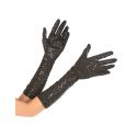 Gants noirs pailletés