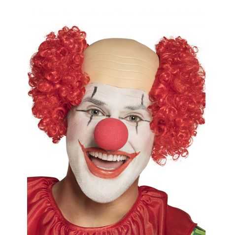 Faux Crâne avec Cheveux de Bozo le Clown