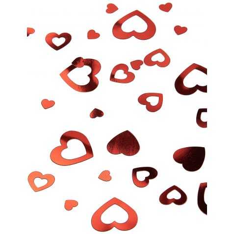 Confettis en forme de petits Coeurs Rouges
