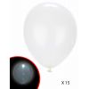 15 ballons lumineux blancs