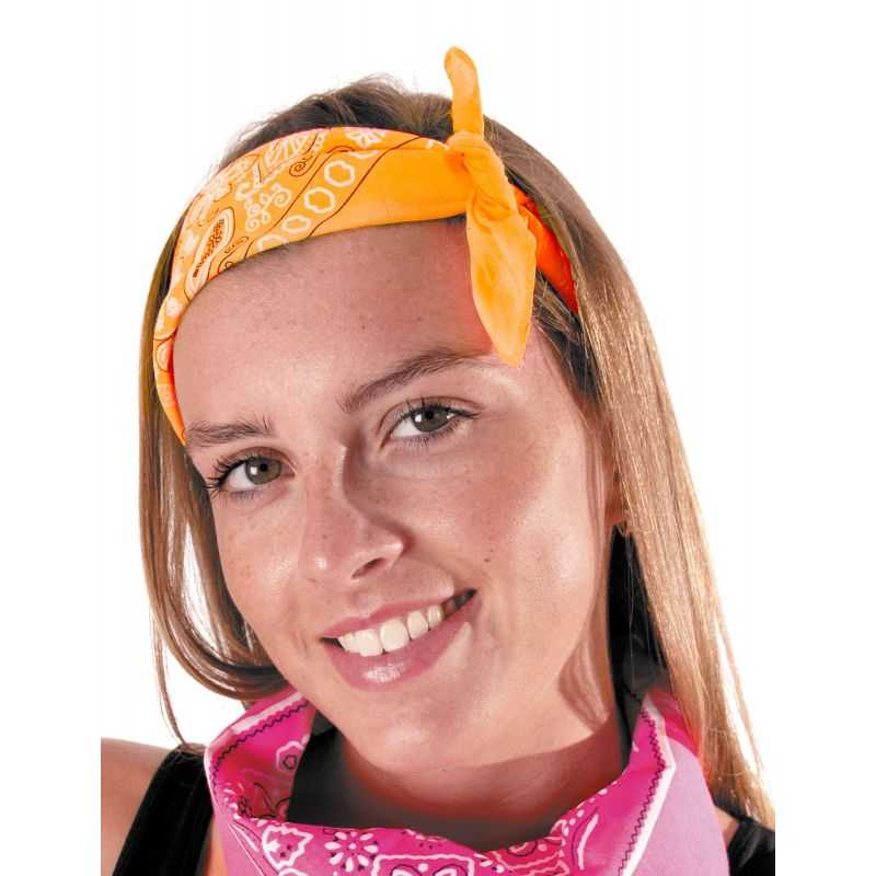 Bandana fluo taille adulte - Bandana pour soirée années 80