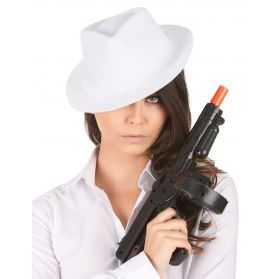 Chapeau de dangereux Gangster Blanc