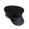 Casquette noire de Rocker avec chaine