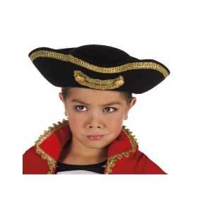 Tricorne Noir de Capitaine pour Enfant