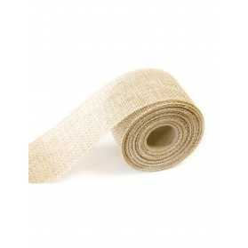 Ruban effet jute naturel 40 mm x 4 m