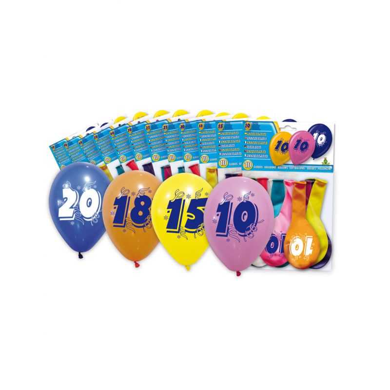 Ballons anniversaire 60 ans gonflables air ou hélium - Livraison