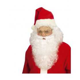 Perruque de Père Noel avec Longue Barbe blanche