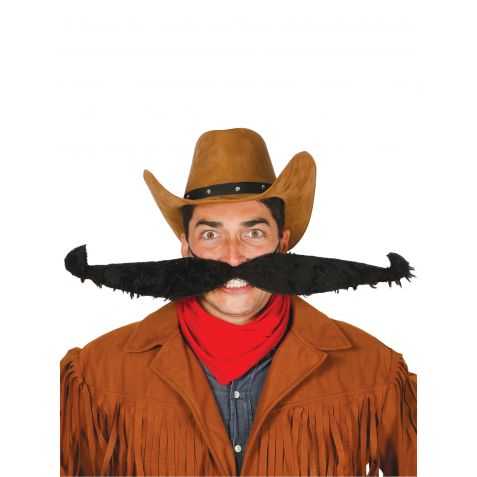 Fausse moustache noire pour soirée à thème Western