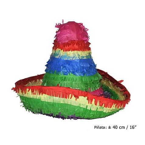 Pinata multicolores en forme de Sombrero