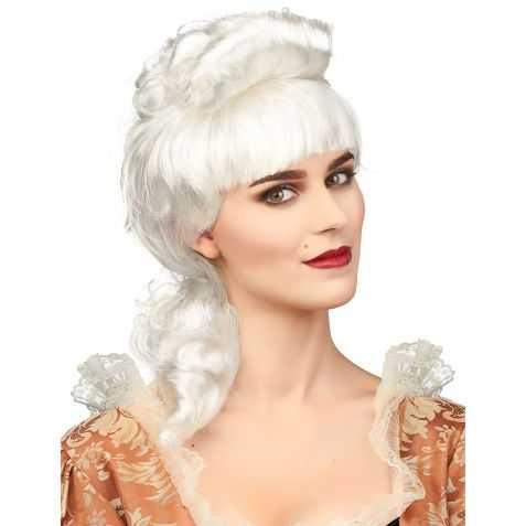 Perruque de Comtesse avec cheveux blancs