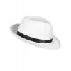 Chapeau Gangster en velours Blanc