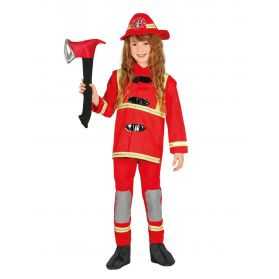 Déguisement Pompier enfant rouge