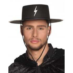 Chapeau noir zorro adulte