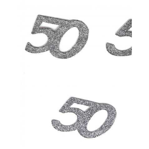 Confettis en forme de Chiffre 50