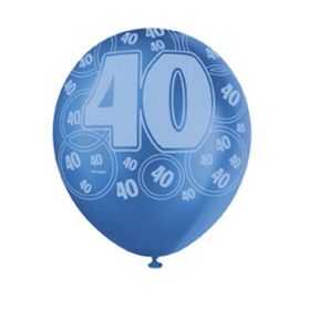 Ballons bleus anniversaire 40 ans