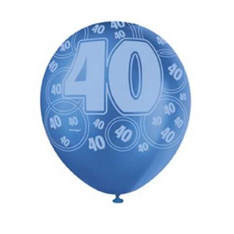 Ballons bleus anniversaire 40 ans