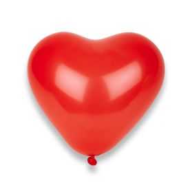 100 Ballons rouges en forme de coeur biodégradables