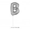 1 Ballon Lettre Argent sur tige