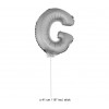 1 Ballon Lettre Argent sur tige