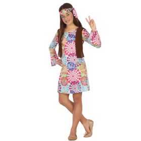 Robe déguisement hippie fille