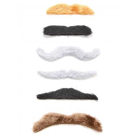 Pack de 6 Moustaches pour soirée