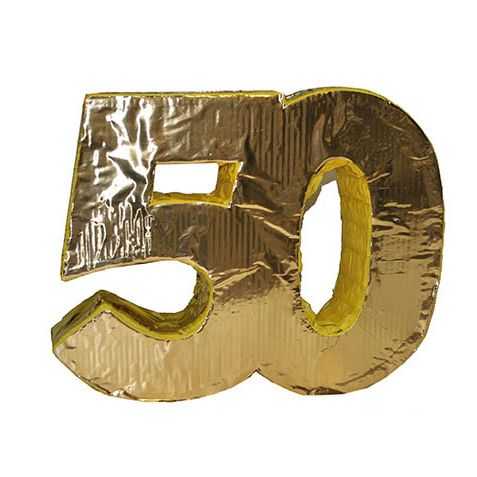 Pinata en forme de chiffre 50 anniversaire 50 ans noces d'or