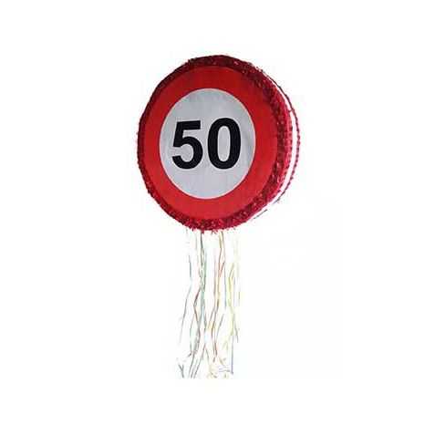 Pinata panneau de signalisation anniversaire 50 ans