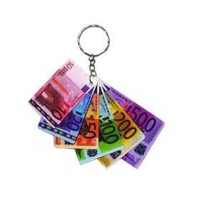 Porte clé en forme de billet Euro gadget pour soirée casino