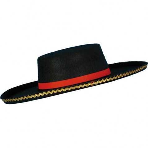 Chapeau Espagnol avec ruban rouge