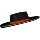 Chapeau Espagnol avec ruban rouge