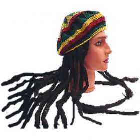 Bonnet jamaique rasta adulte dreadlocks