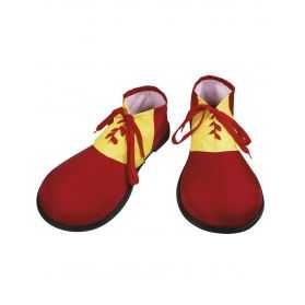 Chaussures De Clown Avec Grelots - Rouge Et Vert, Pour Déguisement, Noël, Fêtes, Cosplay Et Photos Amusantes