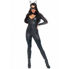 combinaison noire cat woman sexy