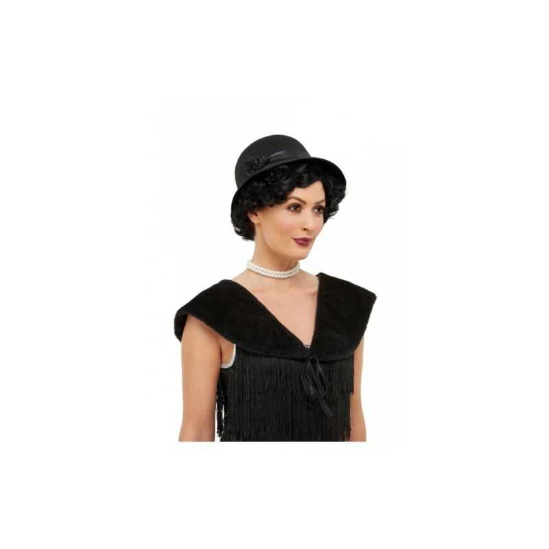 Accessoires femme pour se déguiser look années 20 - collier et chapeau