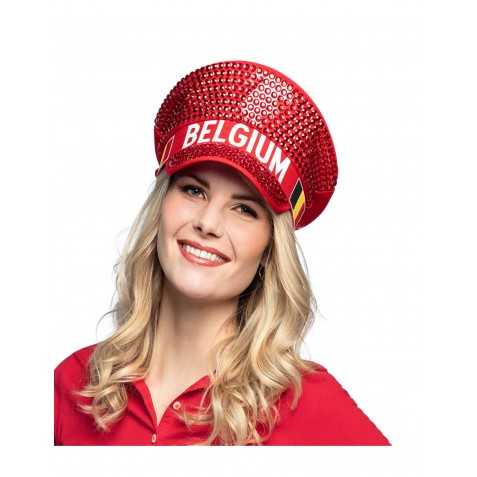 Casquette à  strass supporter Belgique adulte