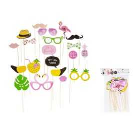 Accessoires Photobooth Hawaï moustaches et lunettes