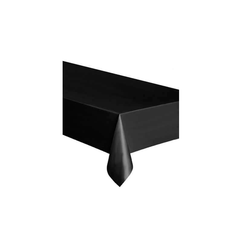 Nappe rectangulaire noire unie