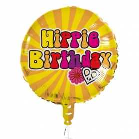 Ballon joyeux anniversaire Hippie