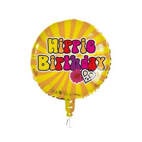 Ballon joyeux anniversaire Hippie