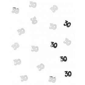 Confettis de table forme de chiffre 30