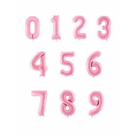 Ballon géant rose en forme de chiffre 0, 1, 2, 3, 4, 5, 6, 7, 8, 9