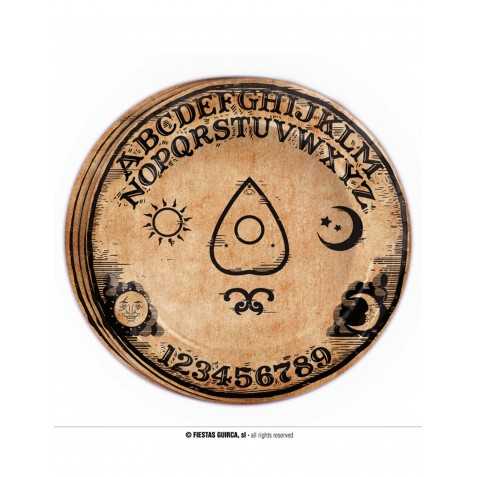 8 Assiettes en carton Ouija 23 cm