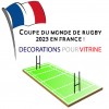 Décoration vitrine Coupe du Monde de Rugby