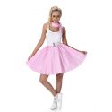 Jupe rose clair à pois blancs années 50