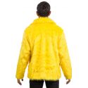 Veste jaune à fourrure
