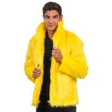 Veste jaune à fourrure