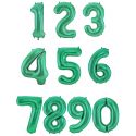 1 Ballon Vert Chiffre hauteur 86cm