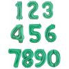 1 Ballon Vert Chiffre hauteur 86cm