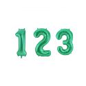 1 Ballon Vert Chiffre hauteur 86cm