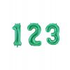 1 Ballon Vert Chiffre hauteur 86cm